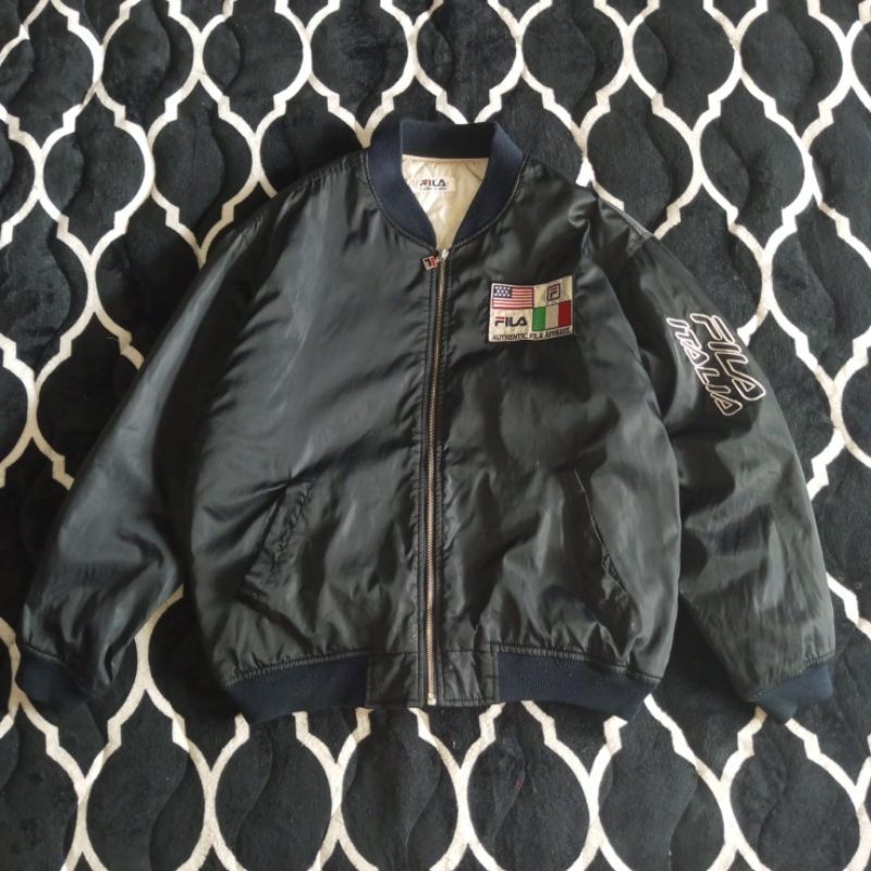 JACKET VARSITY FILA WHITE HERITAGE SECOND BRAND