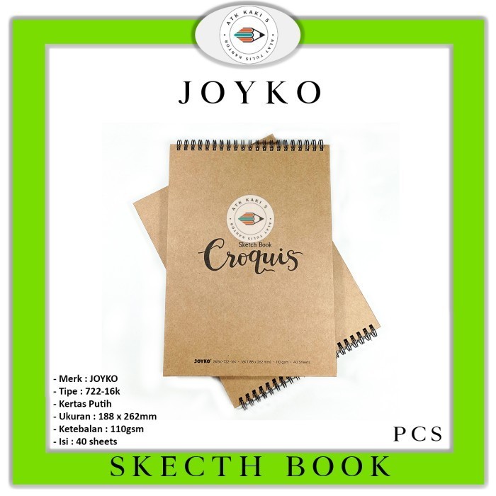 

Hemat Sketch Book Joyko Skbk - 722 - 16K [ Perbuku ] Murah