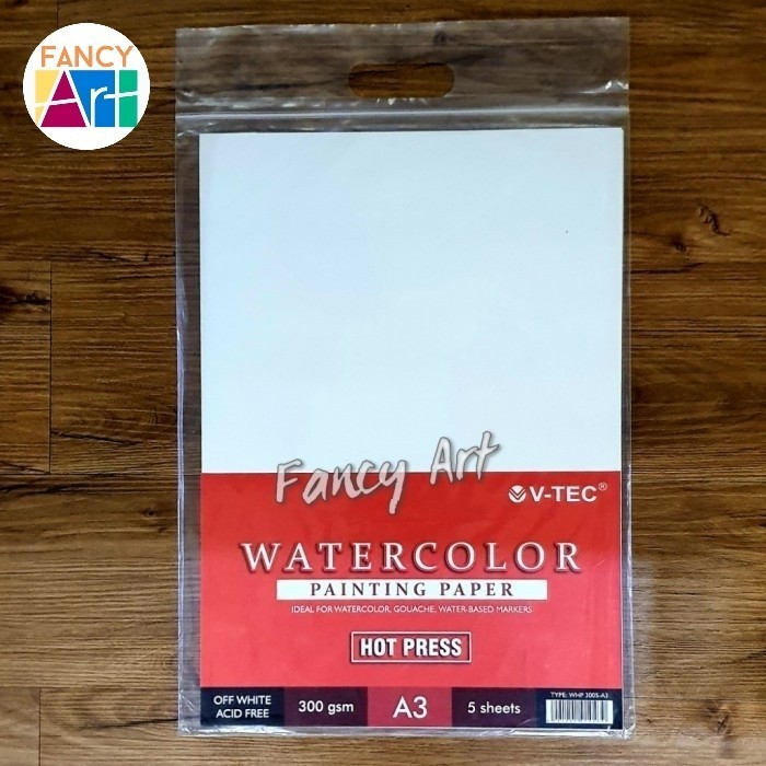 

Promo V-Tec Watercolor Paper A3 Kertas Gambar Hot Pressed 300Gsm 5 Sheets Bagus