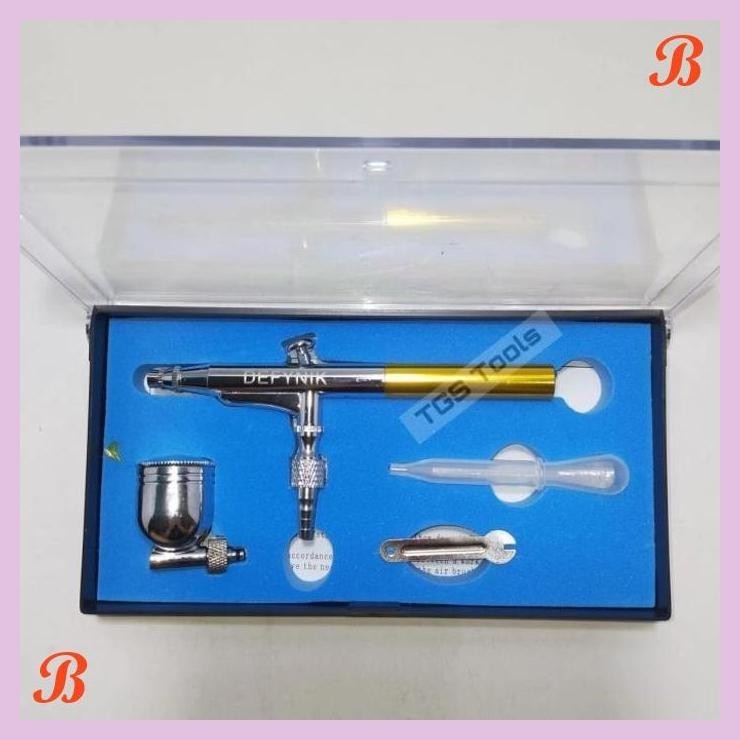 

AIR BRUSH KIT - PEN BRUSH SPRAY GUN LUKIS - HEAVY DUTY - GOLD HANDLE