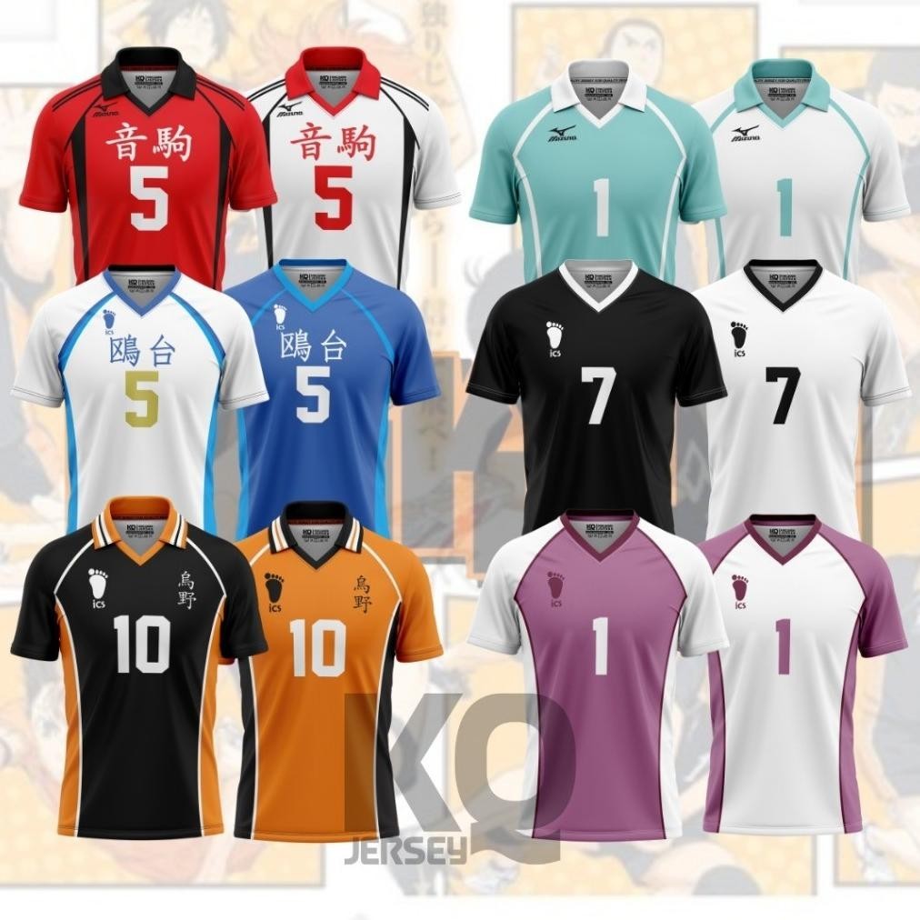 fathh - Jersey Haikyuu fullprint Desawa Anak custom Nama Punggung/ Kaos Anime Haikyuu Karasuno Nekom