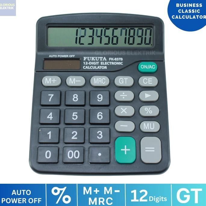 

Best! Kalkulator / Calculator 12 Digit Large Display FK-837B ~