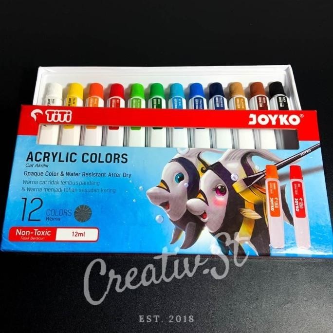 

Hot Sale - Cat Acrylic 12 Warna Titi Joyko 12 ml Akrilik ,.