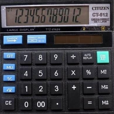 

Terbaru! Kalkulator Citizen CT-512 - Kalkulator Ukuran Sedang 12 Digit !!