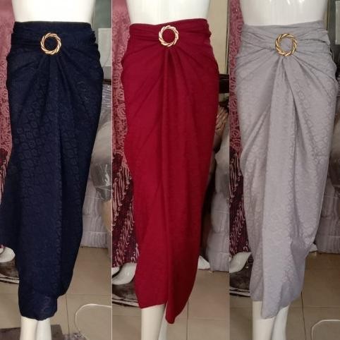 Special rok lilit/rok serut bawahan kebaya dobby hitam - Hitam 