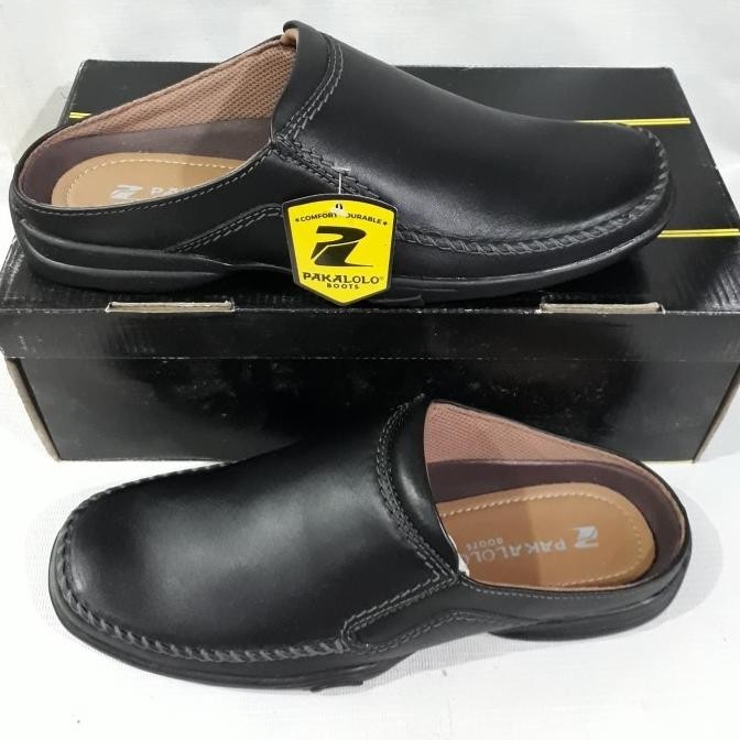 sepatu sandal slop pria kulit asli PAKALOLO 868 original