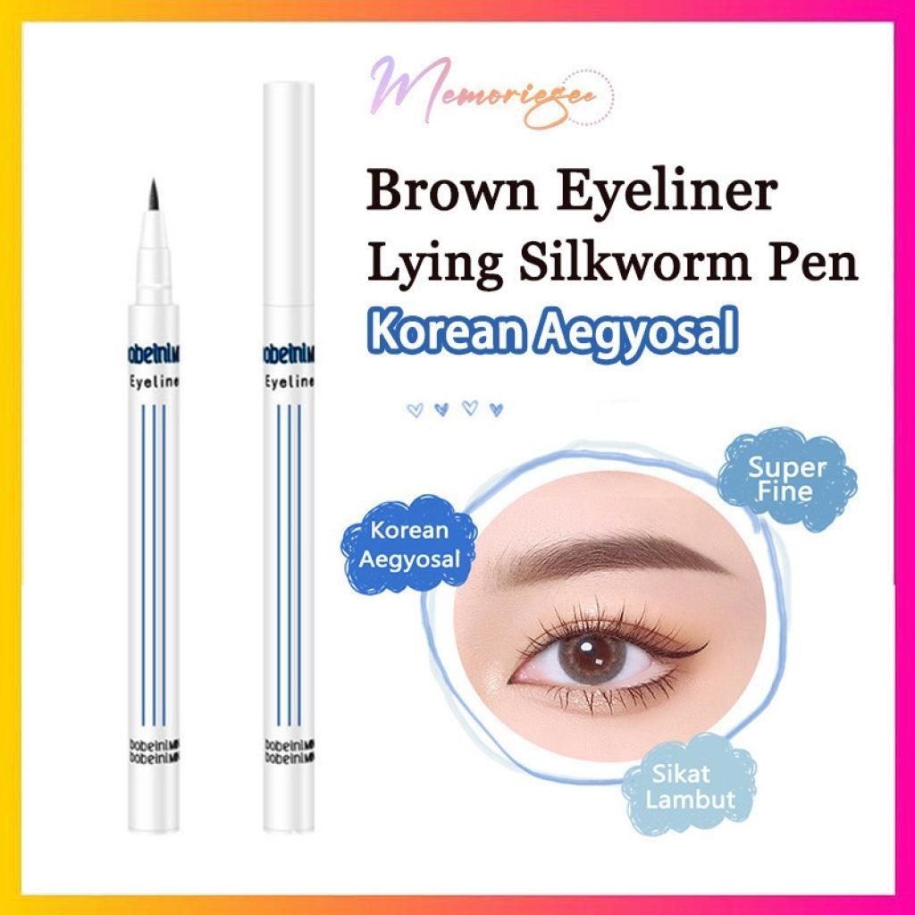 Douyin" BOBEINI Eyeliner Pensil Lying Silkworm Pen Natural Brown "Korean Aegyosal Double Eyelid Line
