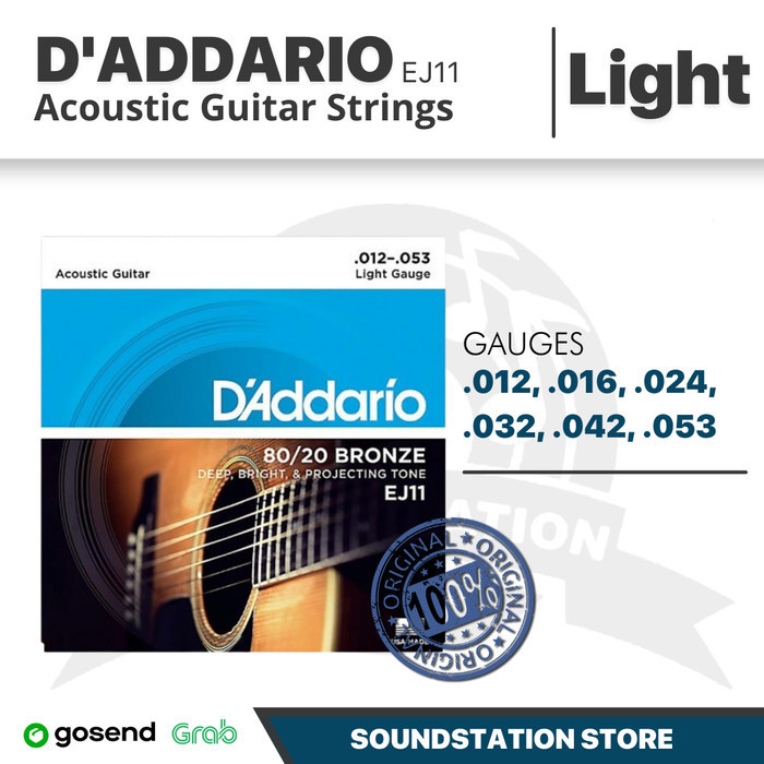 D'Addario Daddario Ej11 Senar Gitar Akustik Strings 0.12