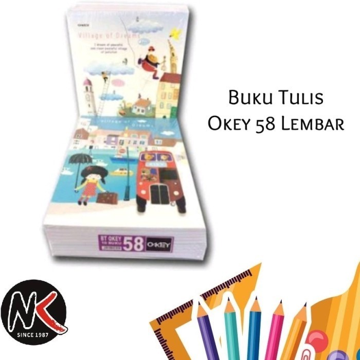 

Produk Unggulan Buku Tulis Okey 58 Lembar Kwarto Bagus