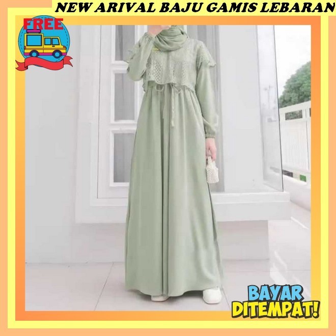 Cod Shaima Dress / Gamis Putih / Gamis Terbaru 2023 /Gamis Bordir Cantik / Baju Gamis / Best Seller 