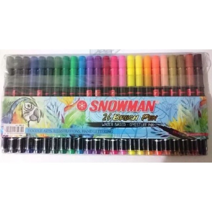 

[SET] BRUSH PEN SNOWMAN 24 WARNA / PEN BRUSH KUAS TERMURAH