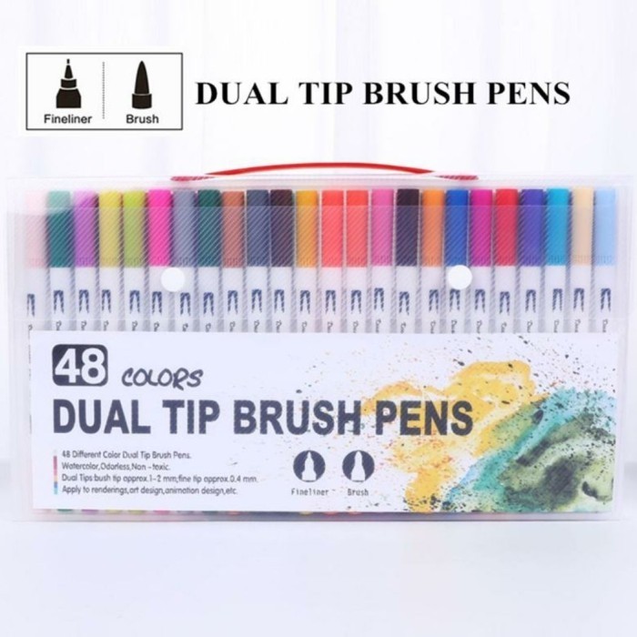 

dual tip brush pens 48 color HOT SALE