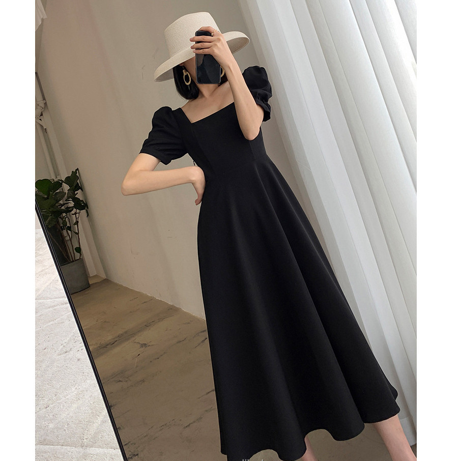 Dress Pendek Wanita Selutut Korean Style Mididress Remaja Terbaru 2024 Outfit Wedding Mini Drees Baj