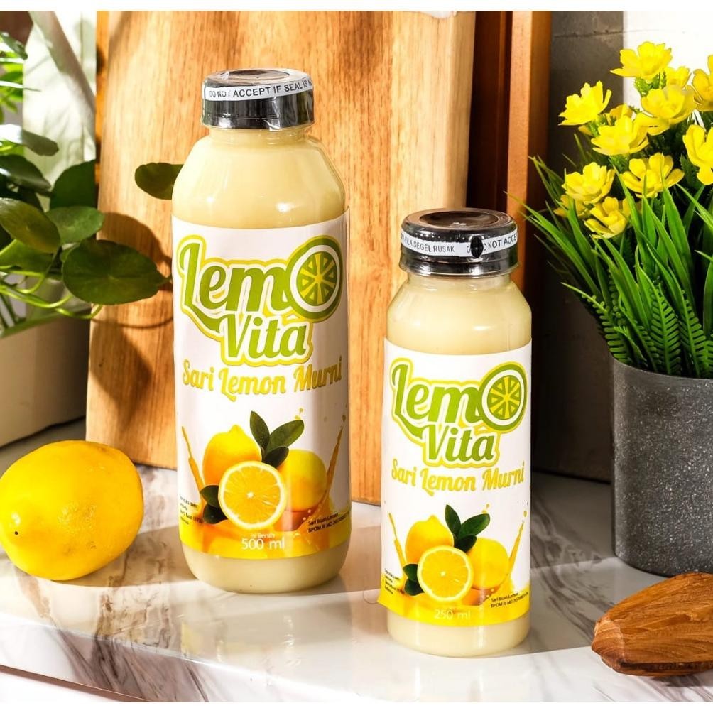 

BPOM PAKET 1 Liter Lemovita Fresh Sari Lemon Jus Lemon Halal