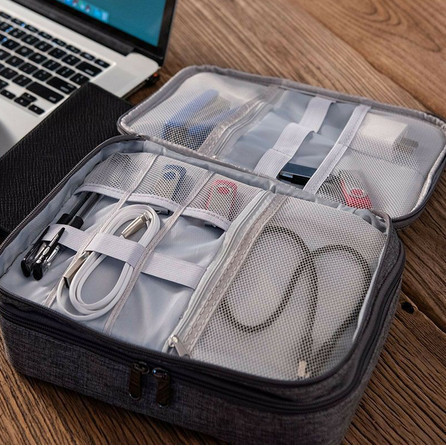 Tas Storage Bag Tempat Penyimpanan Aksesoris Kamera Hp Usb Multifungsi
