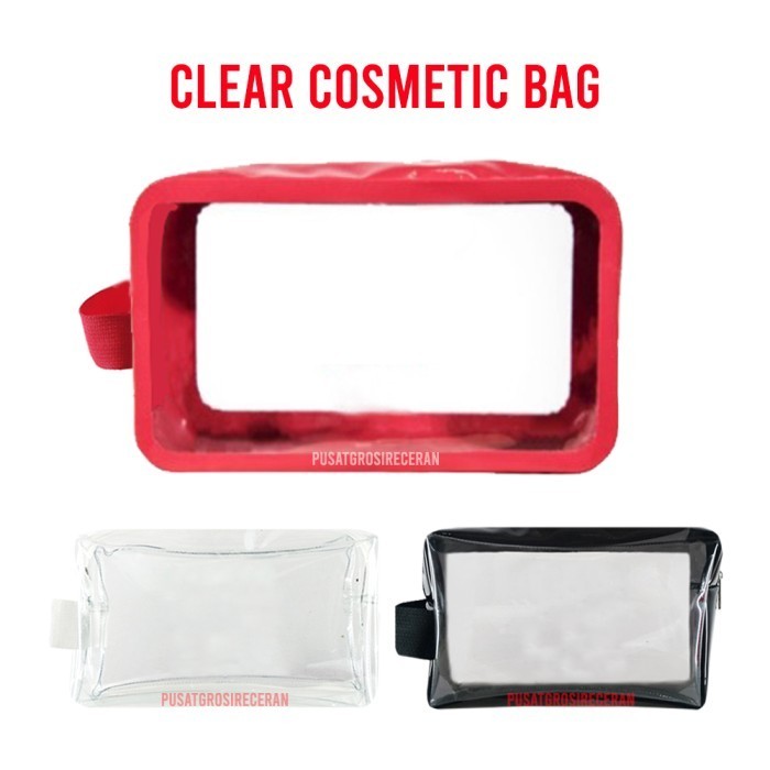 Ready...Ready...Ready...] Clear Cosmetic Bag PVC Mika Transparant Tas Pouch Travel Kosmetik