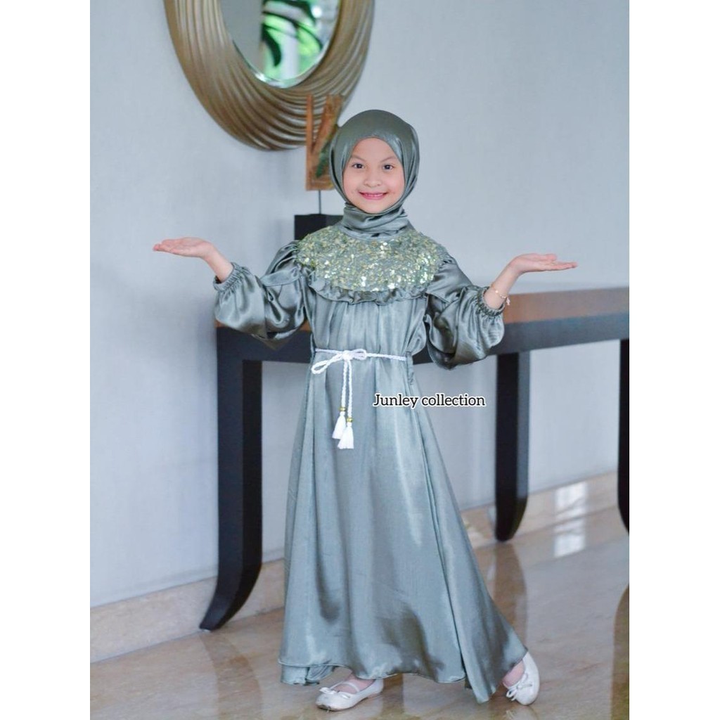 Baju Muslim Anak Terbaru2024 Baju Muslim Anak Perempuan 2024 Baj Gmis Set Hijab Stelan Ansk Gamiss G