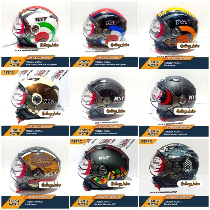 Helm Kyt Retro Helm Kyt Elsico Motif