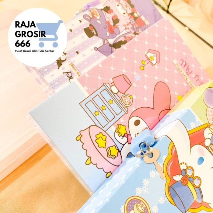 

Hemat Buku Gembok A6 Sanrio Diary Padlock Buku Lucu Souvernir Termurah Bagus Promo