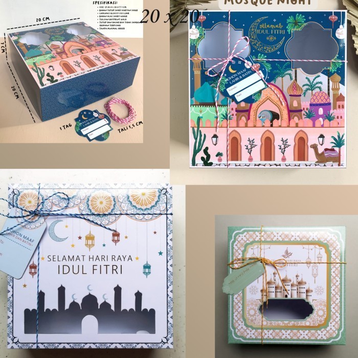 Box Cake Lebaran 20x20 Kotak Kue Lapis Legit Dus Parcel Tempat Roti Ei