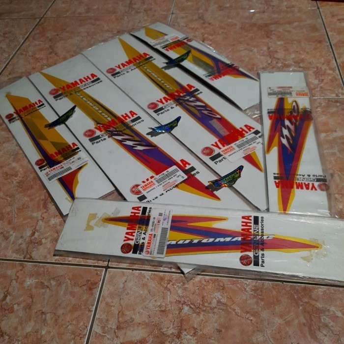 graphic stiker striping mio lama sporty kuning bendera 2004 original