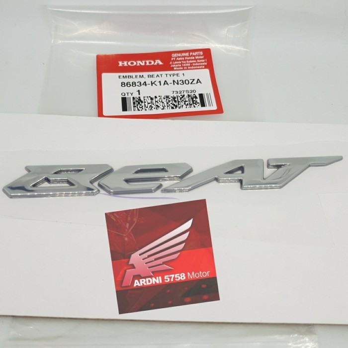 Emblem BEAT Sticker Stiker 3D Logo Tulisan Timbul Beat Ori Honda