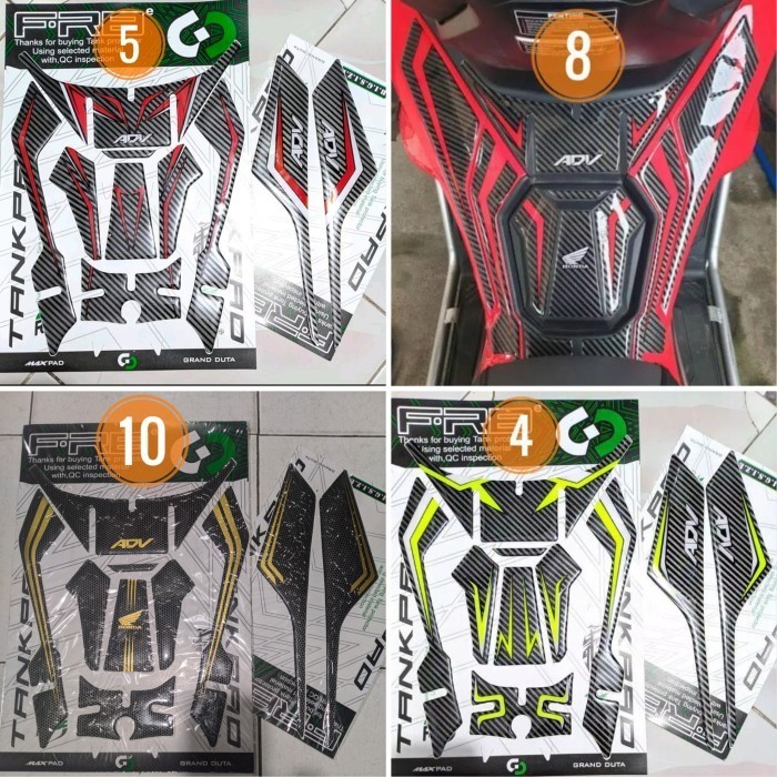 aksesoris Honda ADV 150 stiker timbul Deckpad sticker tankpad motor