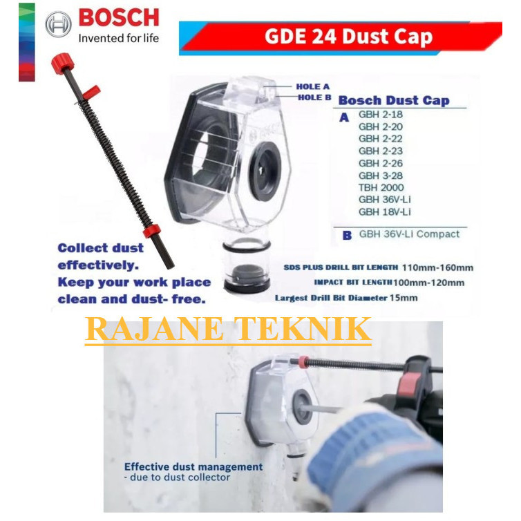 NEW Bosch GDE 24 Dust Extractor Cup (Penampung Debu Bor Bobok Dinding)