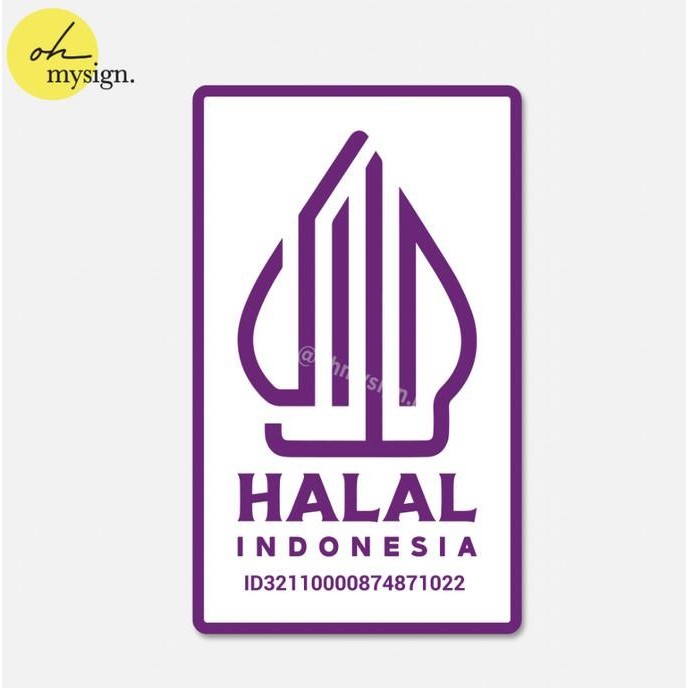 

Acrylic Sign Halal | 100% Halal Baru Label Signage | Akrilik Signage