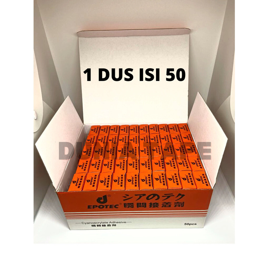 

Lem Epotec / Lem Korea / Lem Setan / Lem Tetes 1 Dus Isi 50Pcs