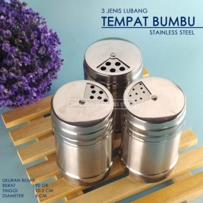 Banyak Diminati Pepper Shaker Tempat Bumbu Lada Garam Stainless