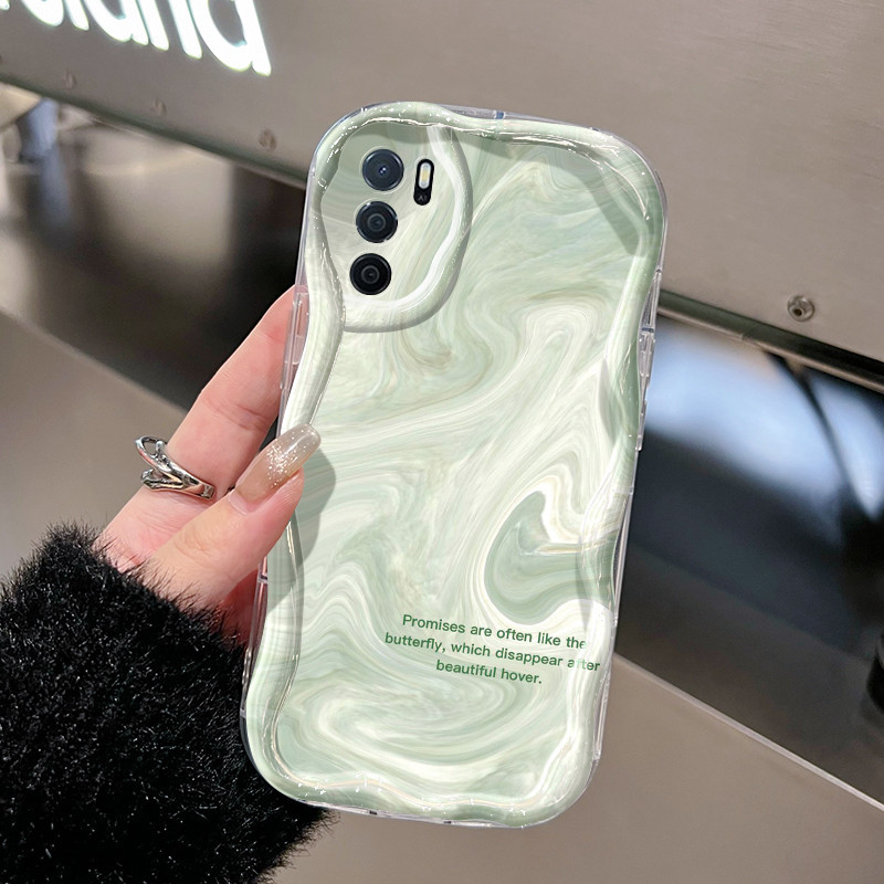Casing Hp OPPO A16 A16s A54s Case Casing Lucu Gaya lukisan Warna permen sederhana Softcase batas gel