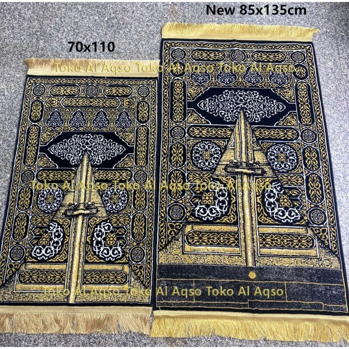 ((((()paling dicari] Sajadah Bab Al Kabah/Sajadah Kiswa ka'bah/Sajadah Kiswah Ori