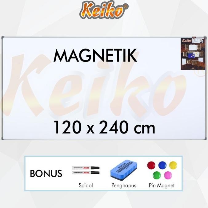 

Papan Tulis Whiteboard Gantung Magnet Single Face Keiko 120 X 240 Cm