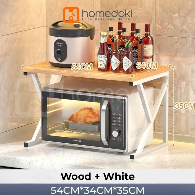 Homedoki Rak Dapur / Rak Microwave / Rak Serbaguna / Rak Bumbu Dapur