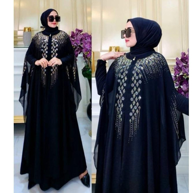 Dress Lebaran Terbaru 2024 Wanita Dres Kondangan Brokat Longdress Gamis Shimmer Perempuan Games Jumb