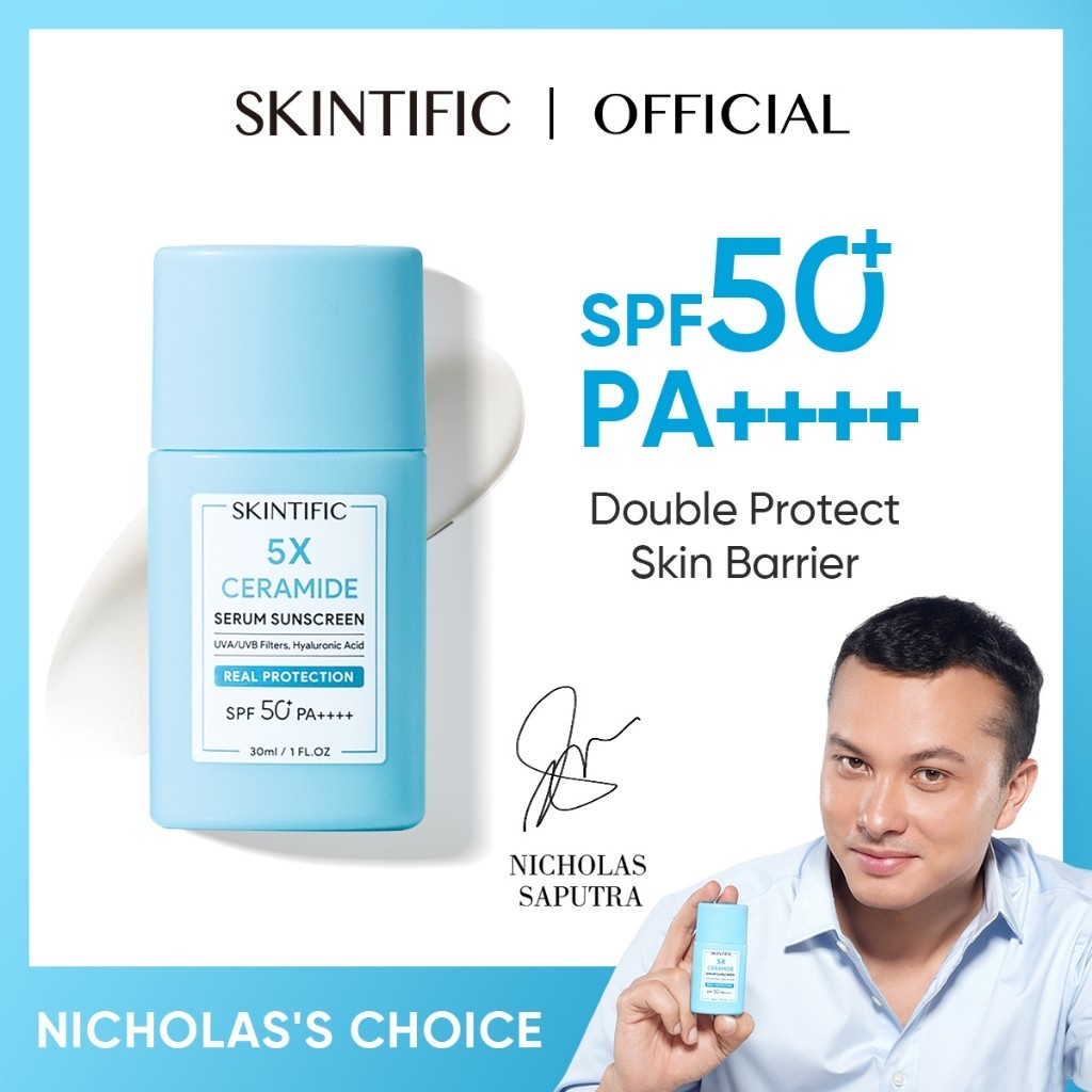 [Nicholas Saputra Choice] SKINTIFIC Sunscreen 5X Ceramide Serum Sunscreen Stick SPF50 PA Skincare Su