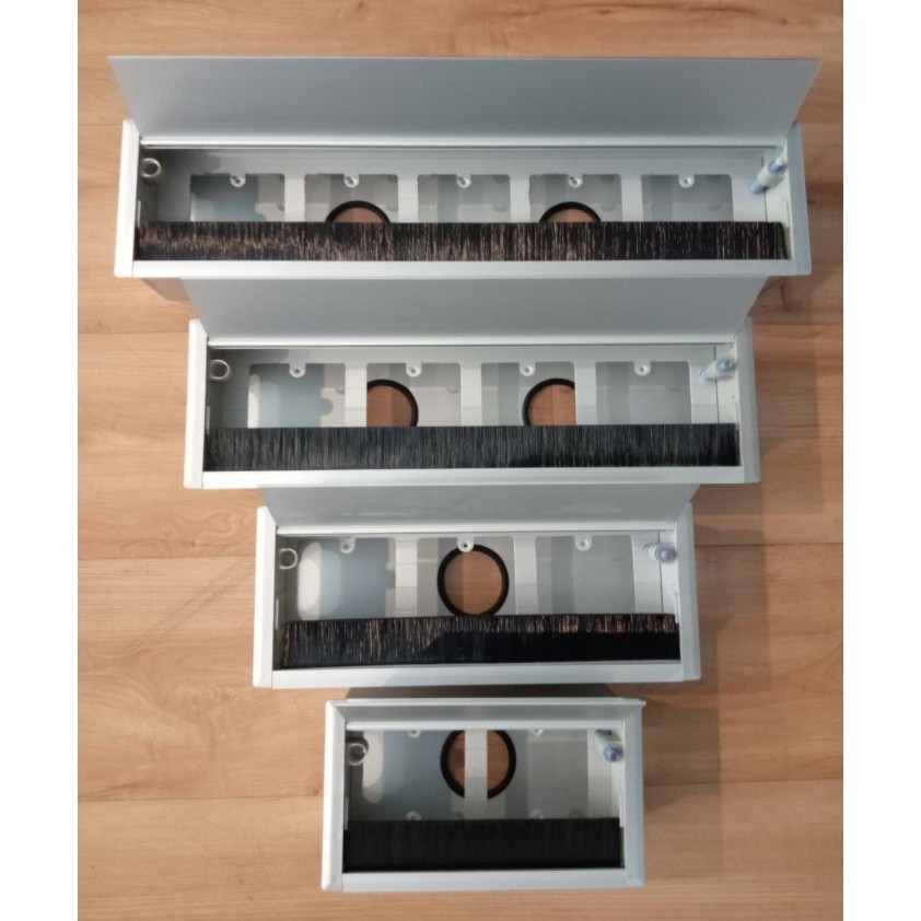 TUTUP LUBANG KABEL MEJA DUDUKAN STOP KONTAK SILVER CUSTOM