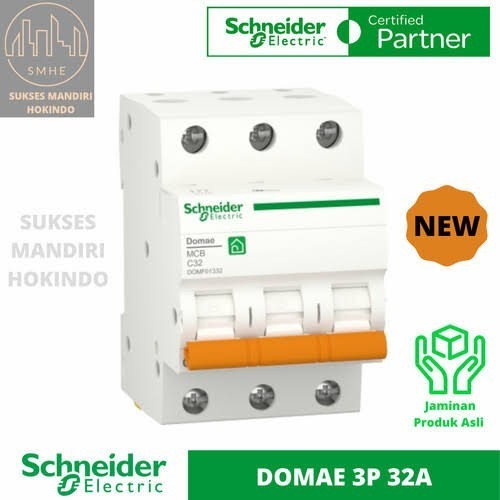 MCB DOMAE SCHNEIDER 3 PHASE 32A ORIGINAL