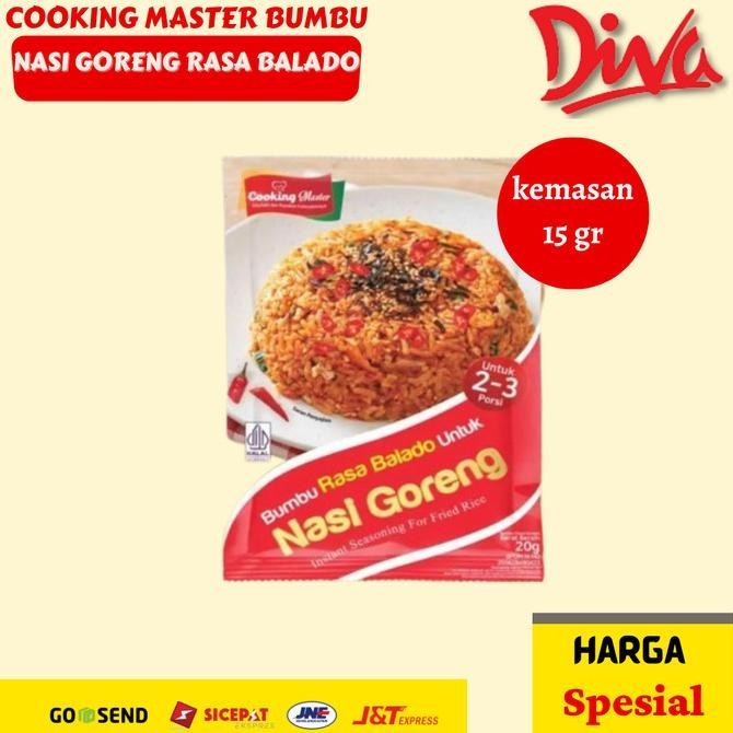 

favorit] Bumbu Nasi Goreng Instant Rasa Balado 15 Gr Cooking Master [1 pcs]