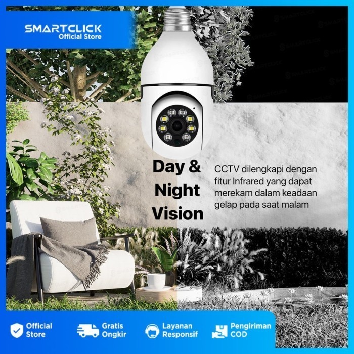 Murah CCTV Outdoor Wifi Waterproof Lampu HD 360 Derajat