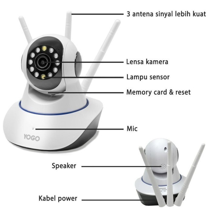 Premium Kamera Cctv Zoom Infrared V380 1080p HD Kamera Pengintai CCTV Wireles