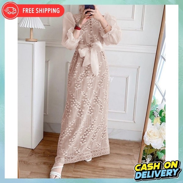 Gamid Broklat Branded Deres Brukay Wanita Murah Gamis Borkat Import Premium Pakaian Muslimah Hamis F