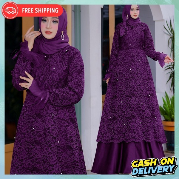 Ghames Barukat Terbaru 2024 Baju Brukat Kondangan Gamis Borkat Import Premium Bju Syarii Ibuibu Gaki