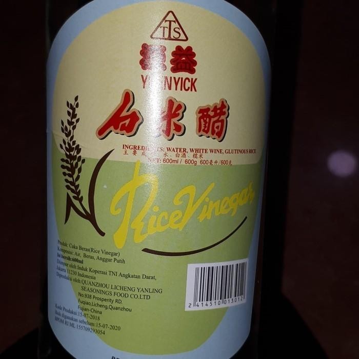 

Rice Vinegar TTS Yuen Yick Cuka Beras 600ml Best Seller