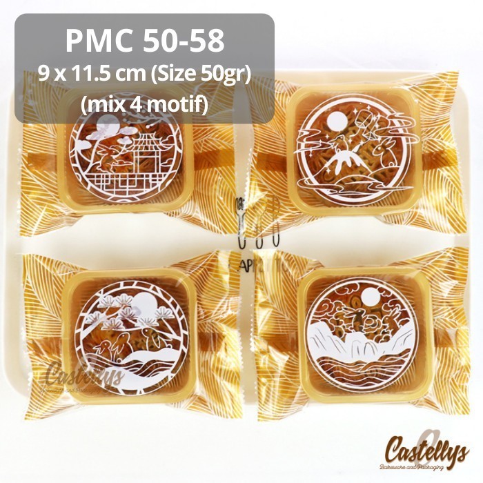

><><><] Plastik Mooncake 50gr PMC 50-58 Kue Bulan Pia Snowskin Nastar Cookies
