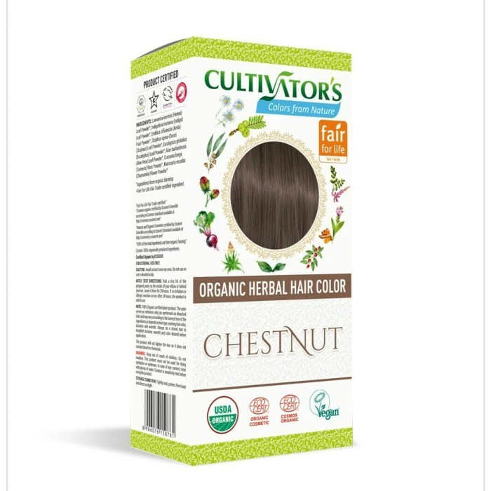 

Cultivators Organic Herbal Hair Colour Chestnut 100G 013