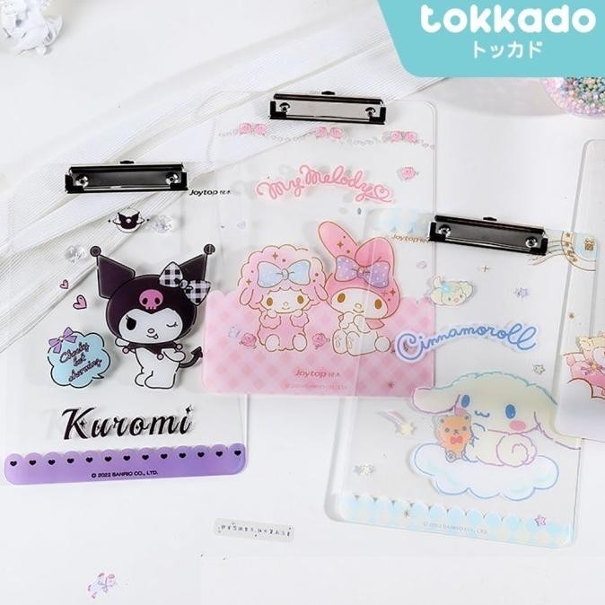 

TOKKADO Sanrio Akari Clipboard Papan Jalan Alas Ujian Akrilik A4 Lucu