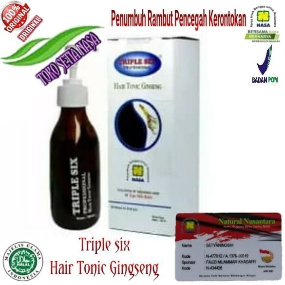 

Triple Six Hair Tonic Gingseng Penumbuh Rambut Si Botak