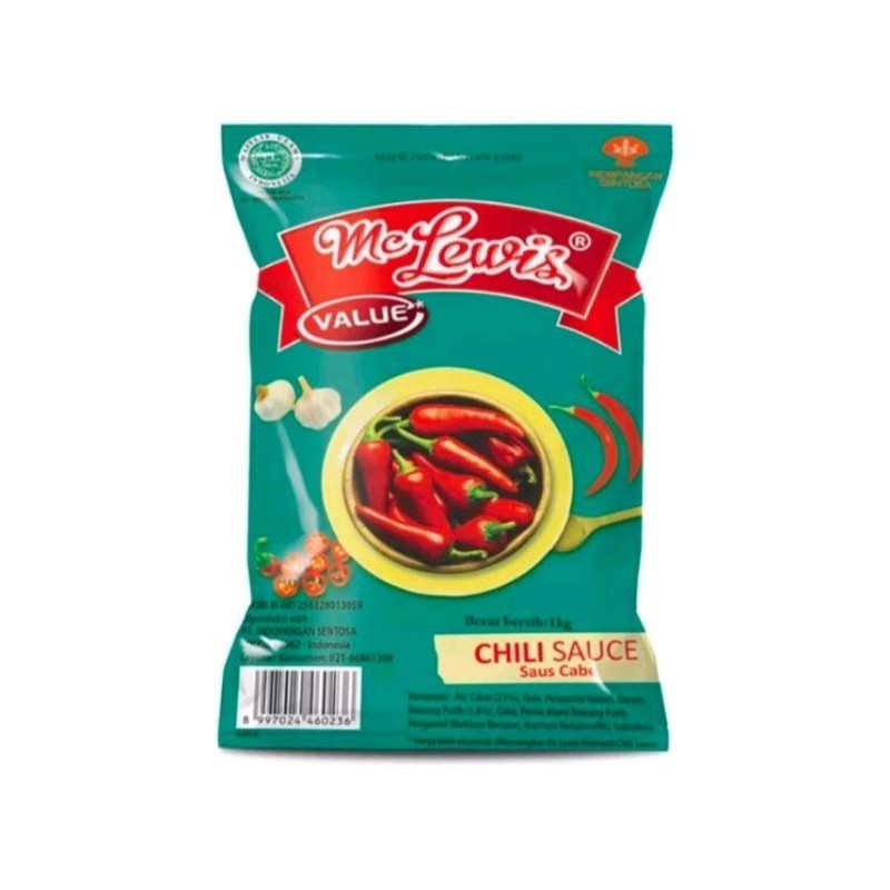 

saus sambal MC LEWIS-kemasan bantal 1kg